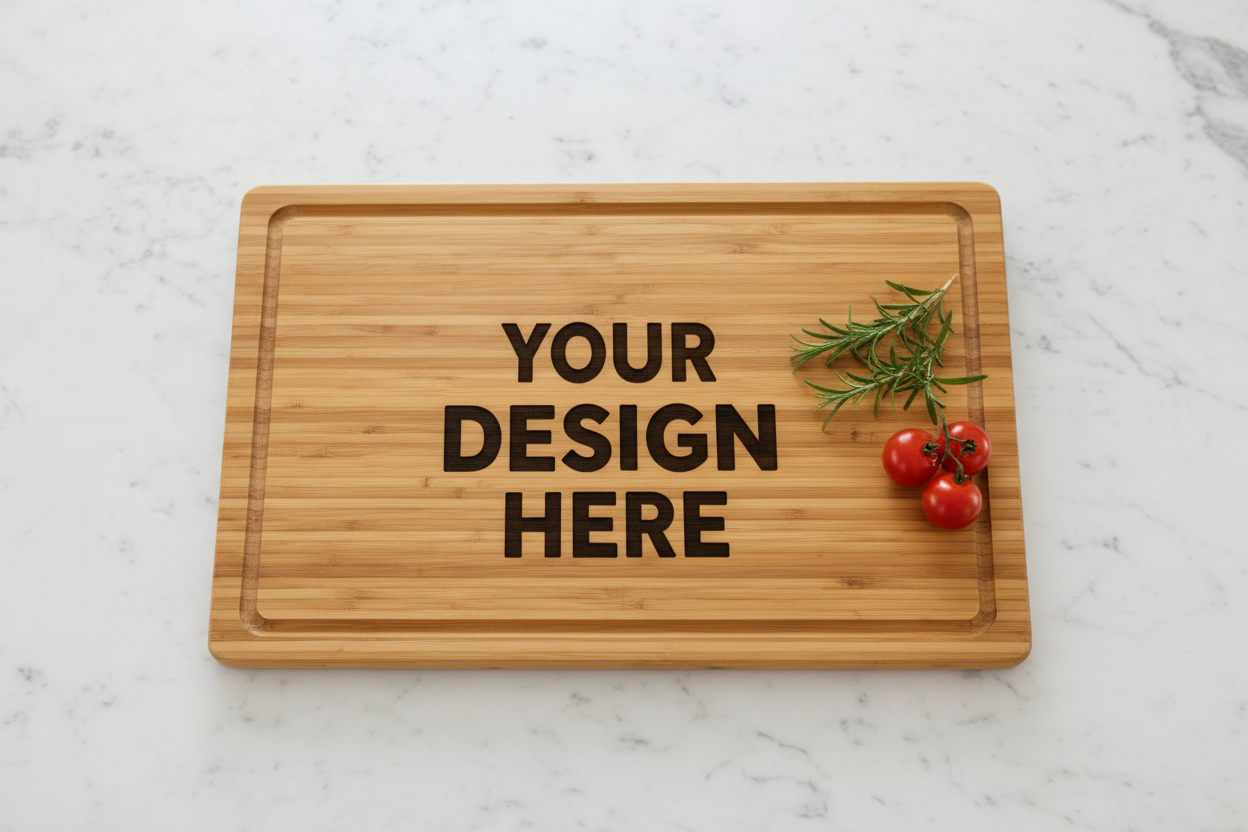 Top-Down Engraved Bamboo Cutting Board