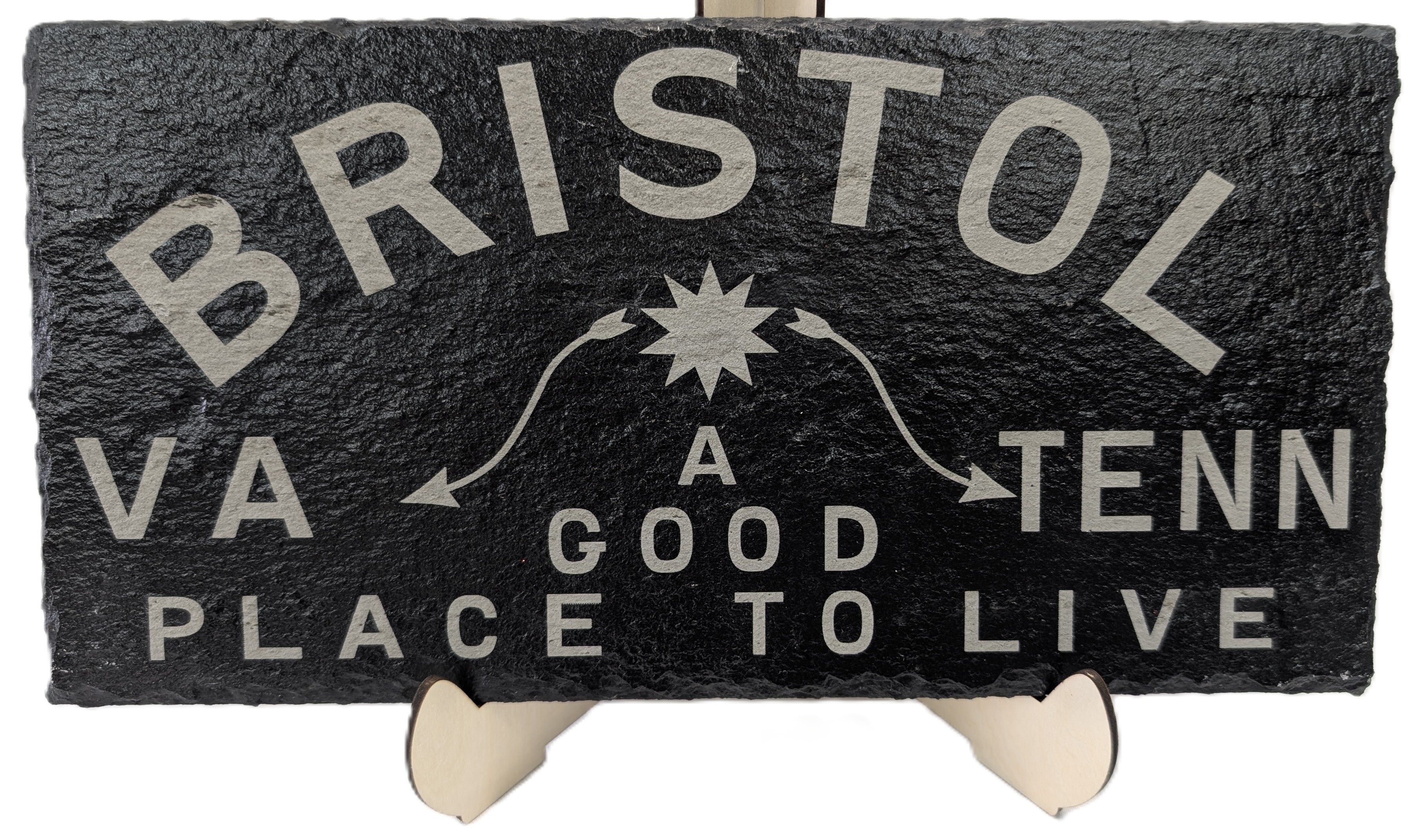 Bristol VA/TN A Good Place to Live Laser Engraved Slate Trivet