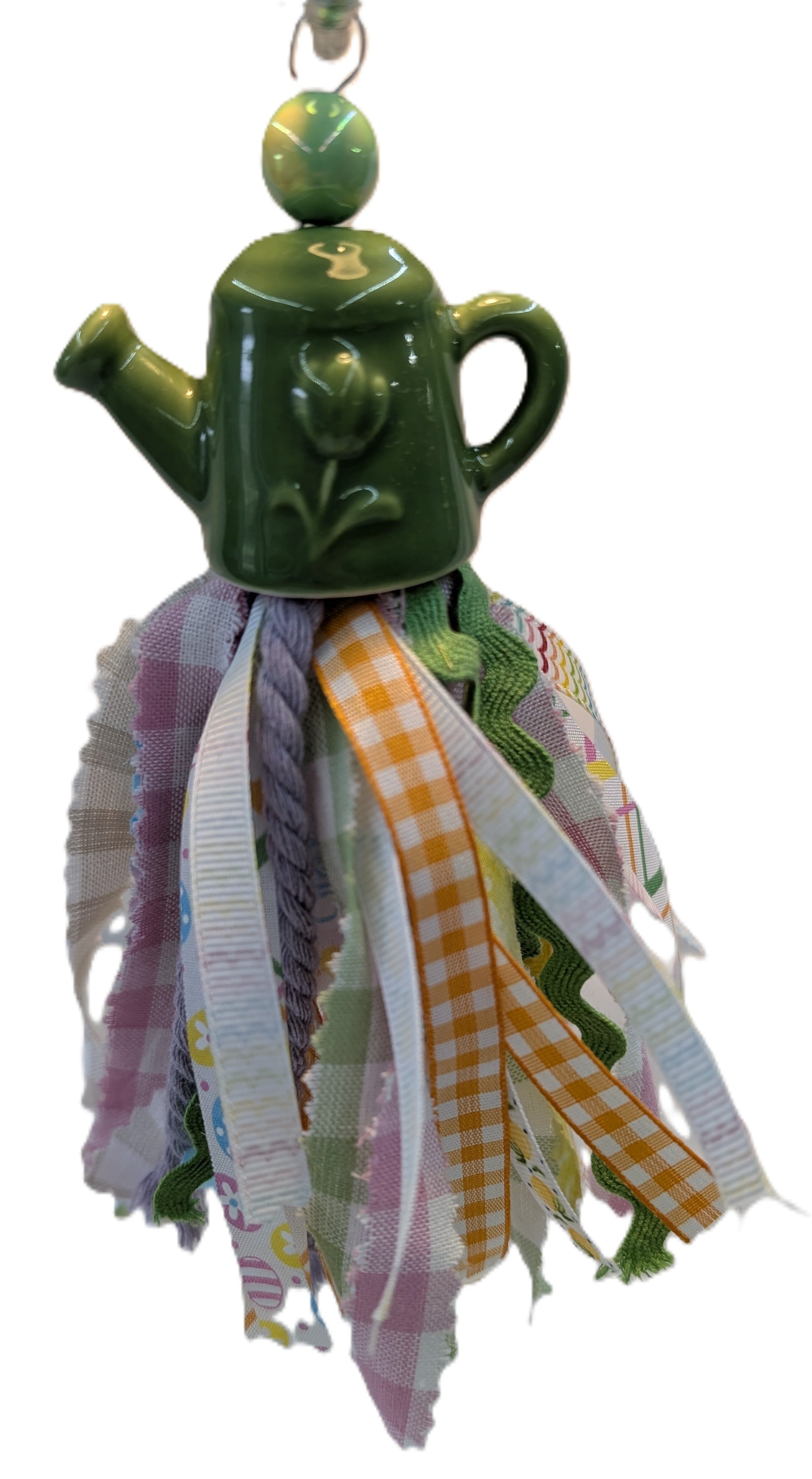 Green Watering Can Salt Shaker Tassel