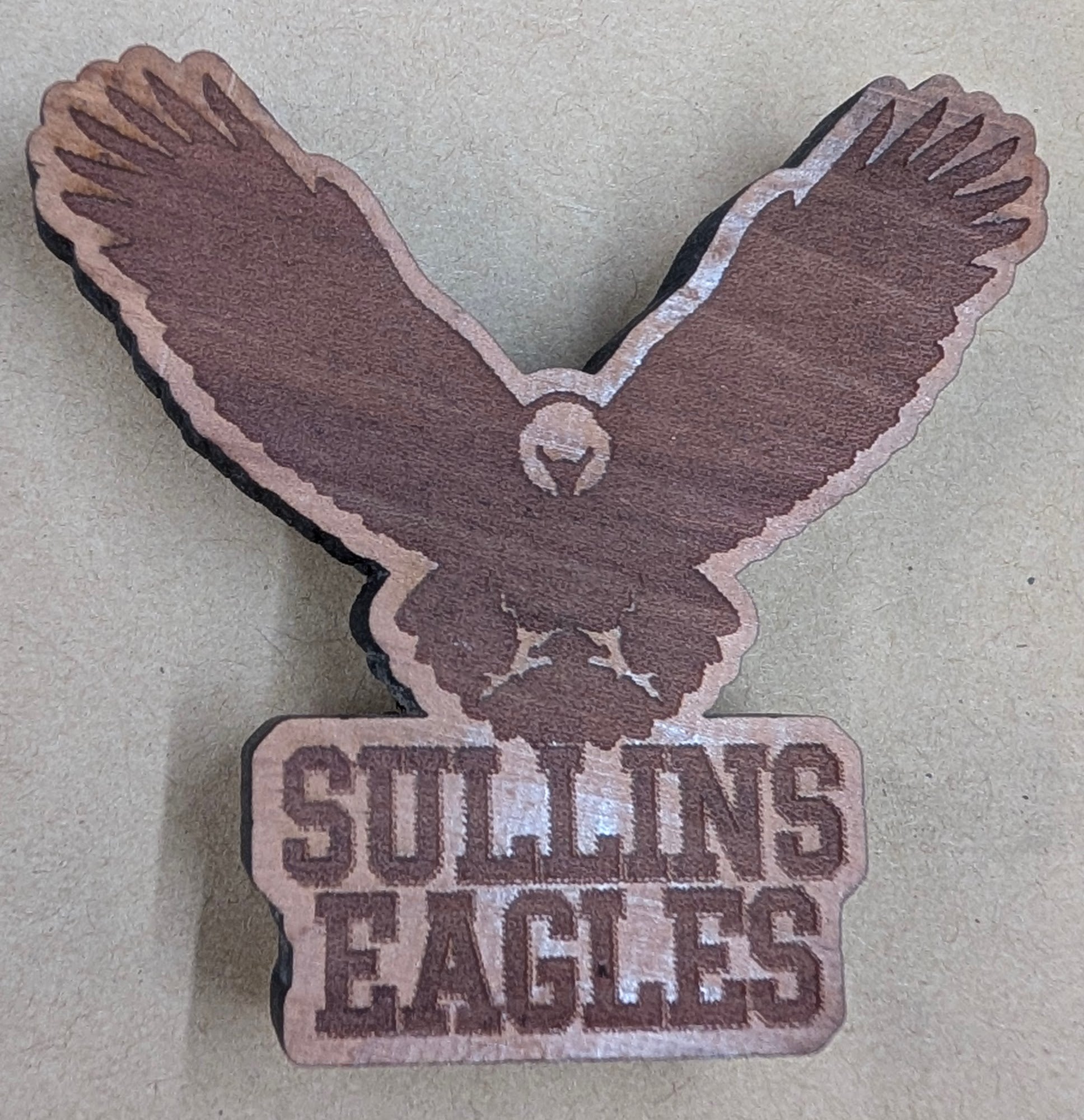 Sullins Eagles Cedar Wood Refrigerator Magnet