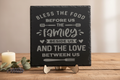 Bless The Food Slate Trivet - Easel Display