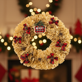 Coffee Filter Christmas Wreath - Festive Background