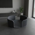 Dark Charcoal Round Coaster Holder Enhanced Background