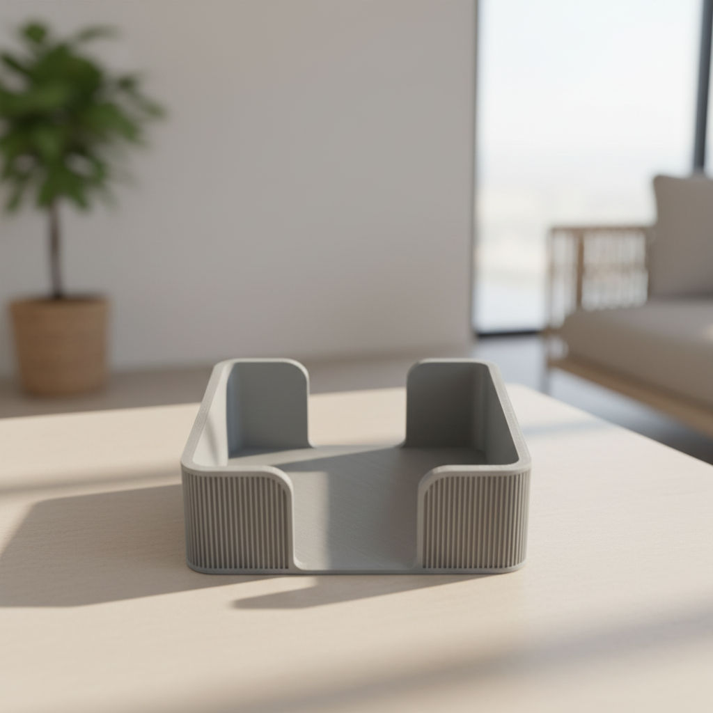 Gray Square Coaster Holder Enhanced Background