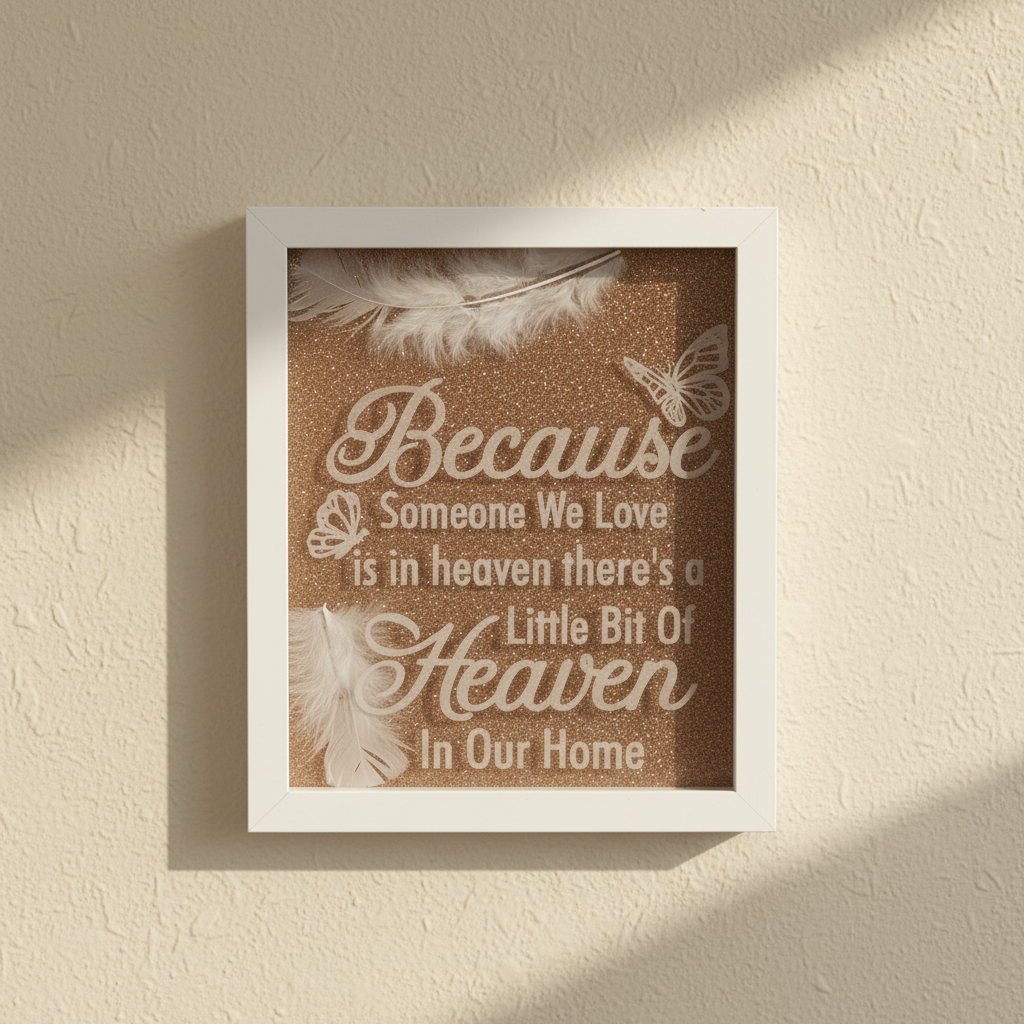 Heaven Shadow Box Gold on Wall