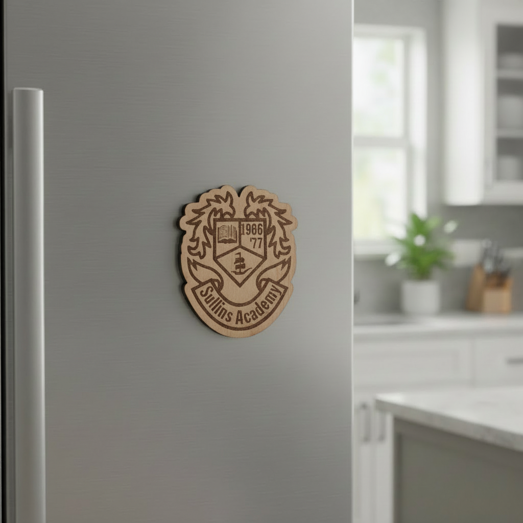 Sullins Academy Shield Magnet Zoomed In
